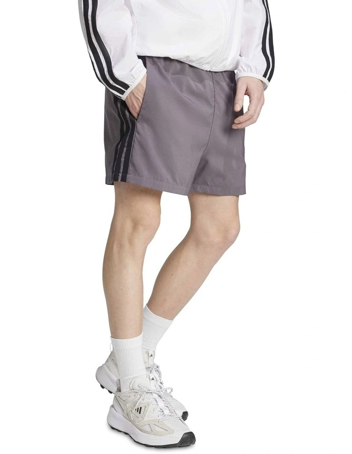 Essentials 3-Stripes Chelsea Shorts 5-Inch in Grey image 3
