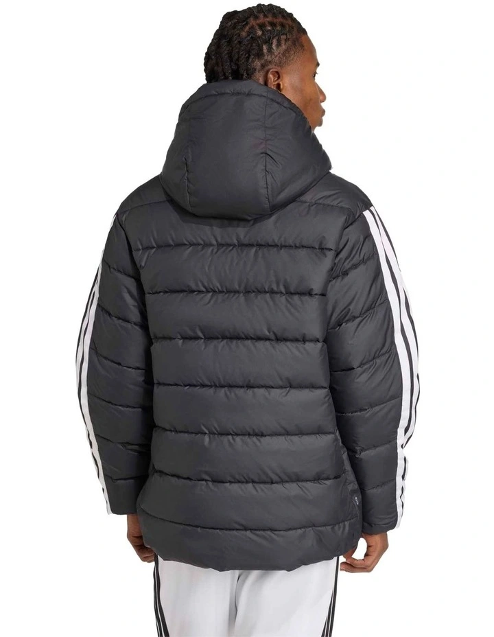 Essentials Climawarm 3-Stripes Synthetic Down Jacket in Black image 2