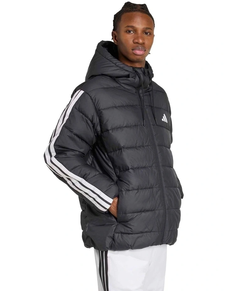Essentials Climawarm 3-Stripes Synthetic Down Jacket in Black image 3