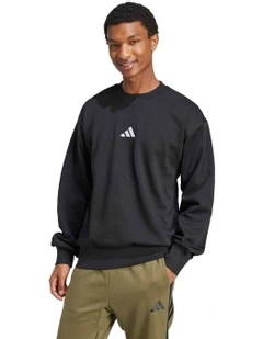 Essentials Feelcozy Fleece Sweatshirt in Black