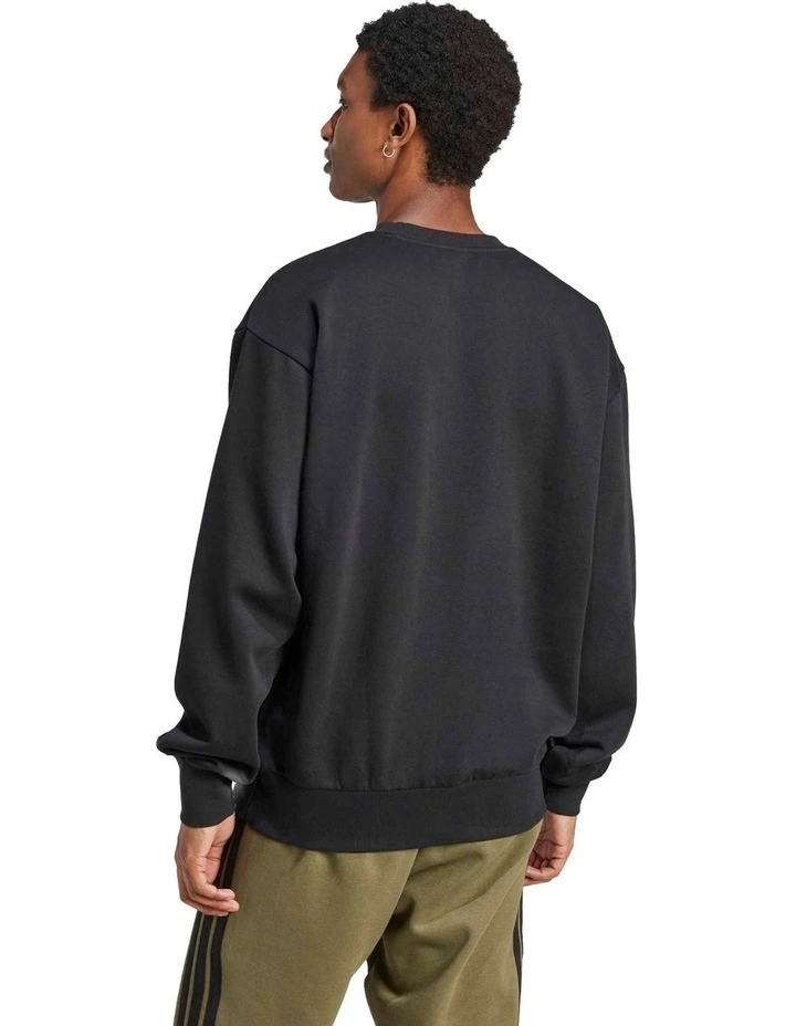 Essentials Feelcozy Fleece Sweatshirt in Black image 2