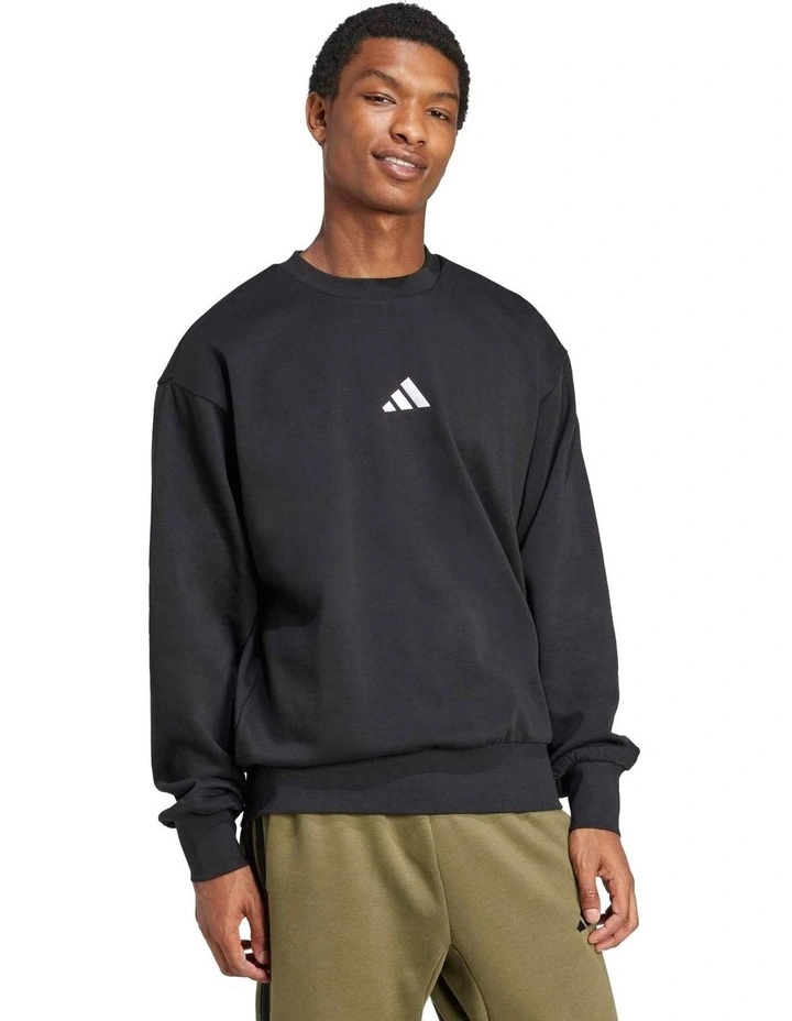 Essentials Feelcozy Fleece Sweatshirt in Black image 3