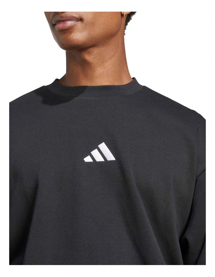 Essentials Feelcozy Fleece Sweatshirt in Black image 4