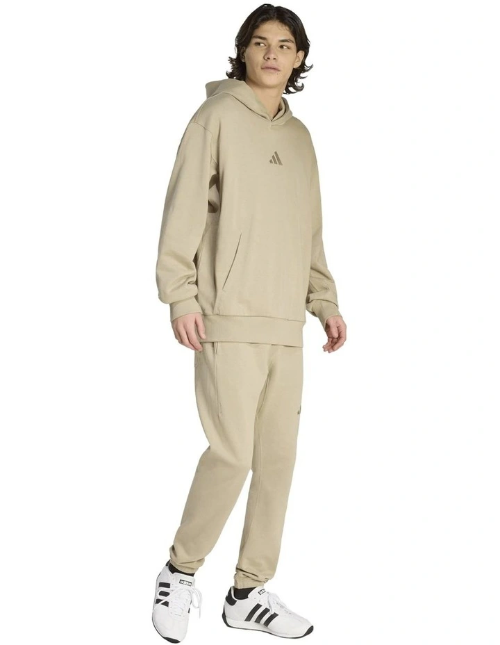 French Terry Hoodie in Light Khaki image 3