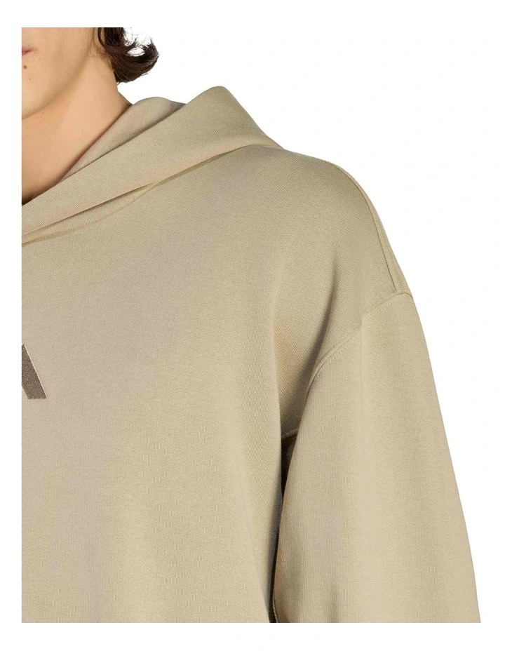 French Terry Hoodie in Light Khaki image 4
