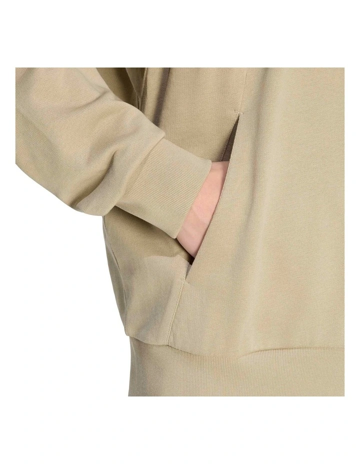 French Terry Hoodie in Light Khaki image 5