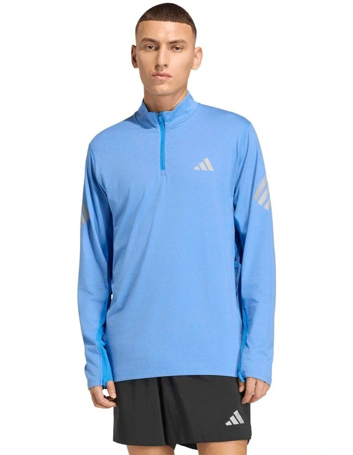 adi365 Iconic 1/2 Zip Sweatshirt in Ray Blue image 1