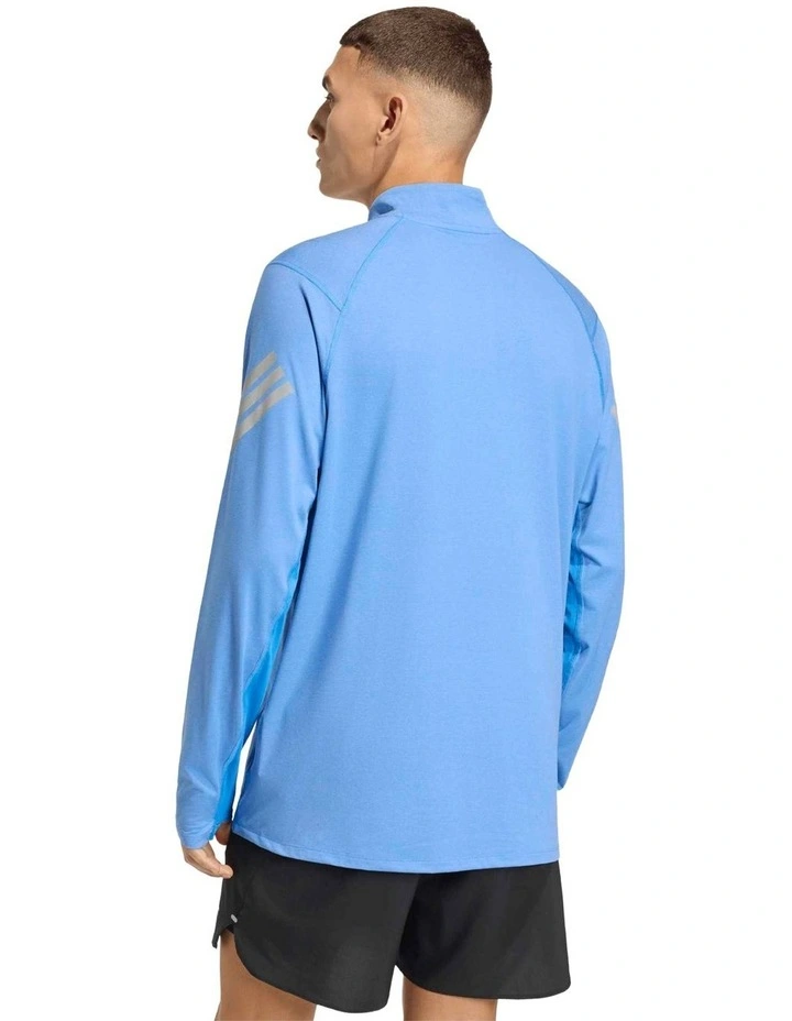 adi365 Iconic 1/2 Zip Sweatshirt in Ray Blue image 2