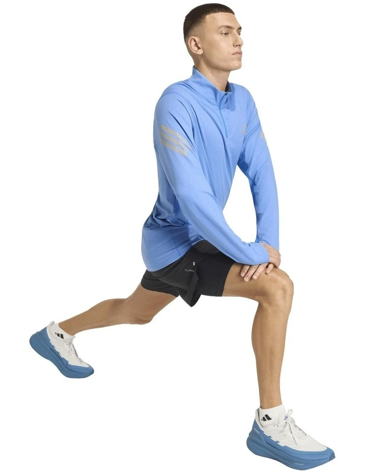 adi365 Iconic 1/2 Zip Sweatshirt in Ray Blue image 3