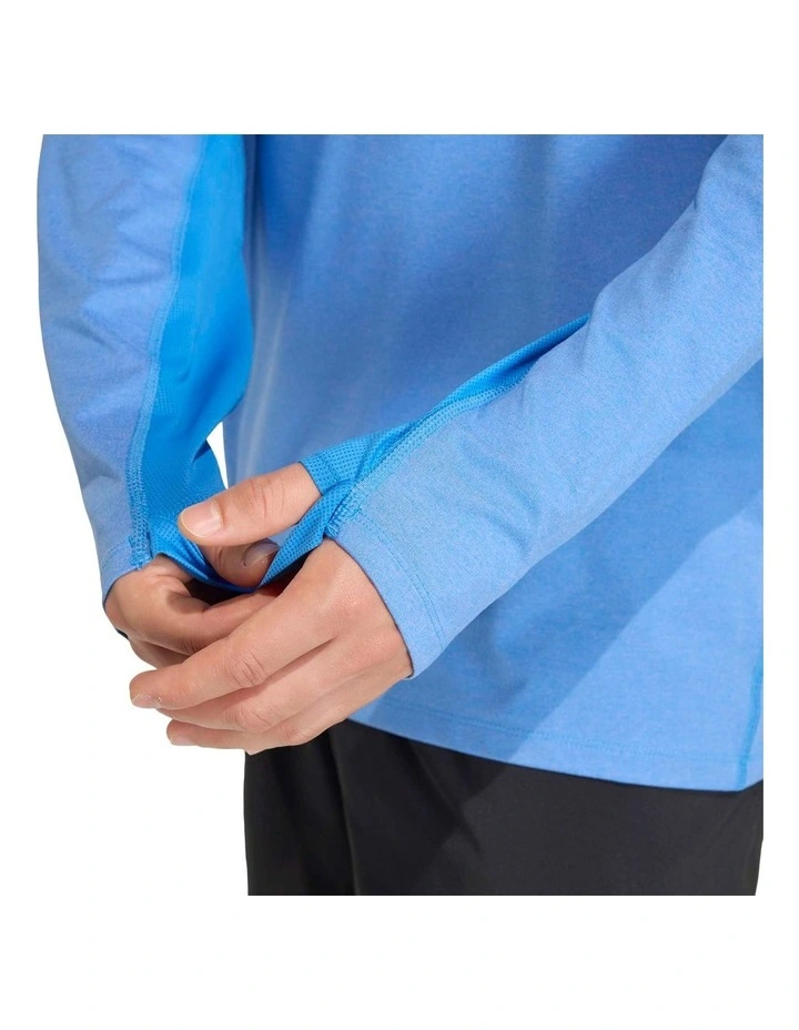 adi365 Iconic 1/2 Zip Sweatshirt in Ray Blue image 5