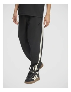 Kit 3-Stripes Regular Cuffed Joggers in Black and Off White