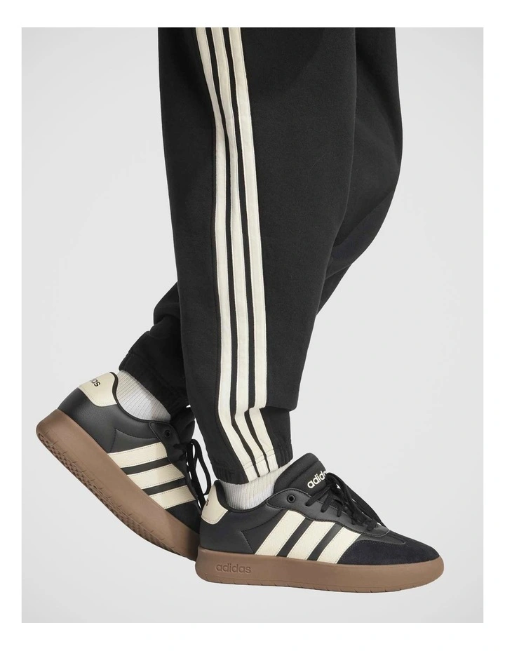 Kit 3-Stripes Regular Cuffed Joggers in Black and Off White image 5