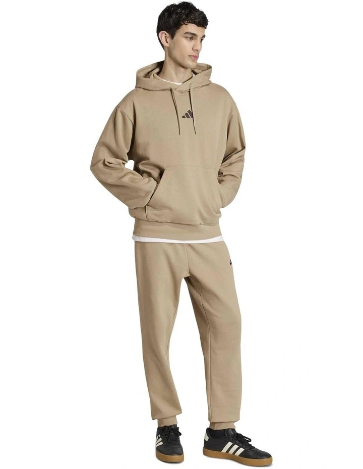 Essentials Feelcozy Fleece Hoodie in Wonder Cargo/Black image 3