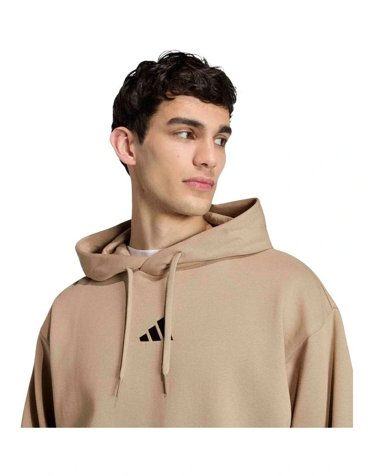 Essentials Feelcozy Fleece Hoodie in Wonder Cargo/Black image 4
