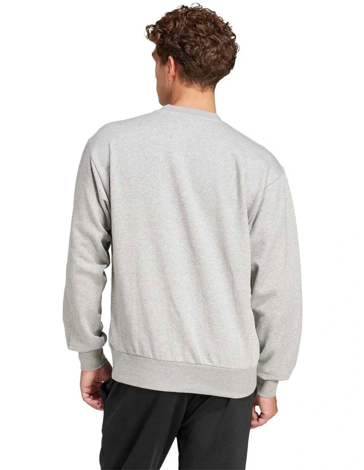 Essentials Feelcozy Fleece Sweatshirt in Medium Grey Heather image 2