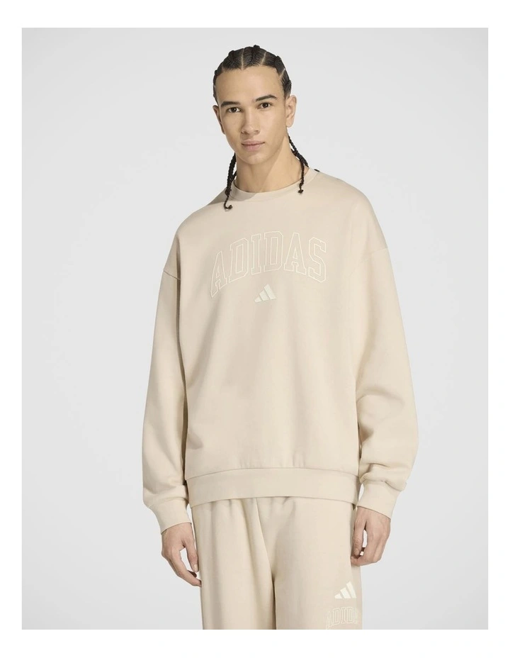 Seasonal Essentials Collegiate Fleece Crew Sweatshirt image 1