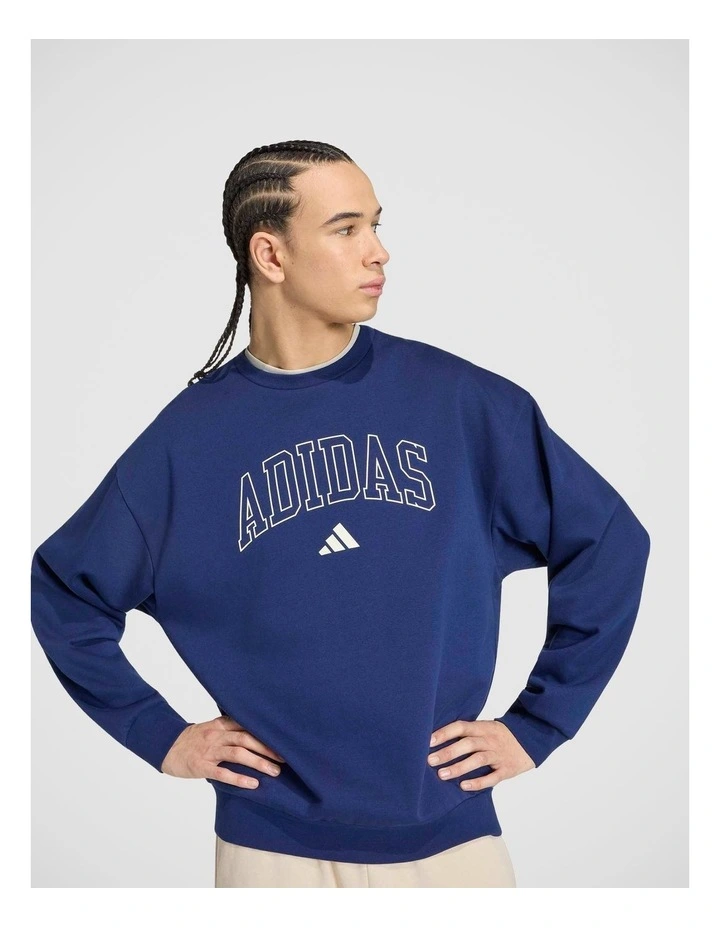 Seasonal Essentials Collegiate Fleece Crew Sweatshirt image 5