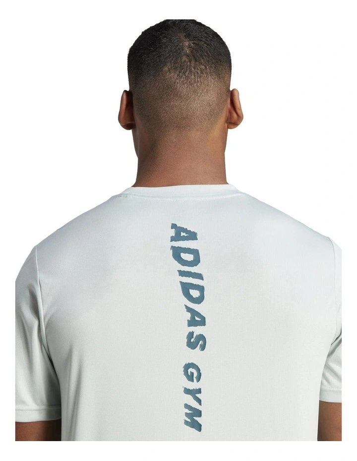 HIIT Slogan Training T-shirt in Wonder Silver/Artic image 6