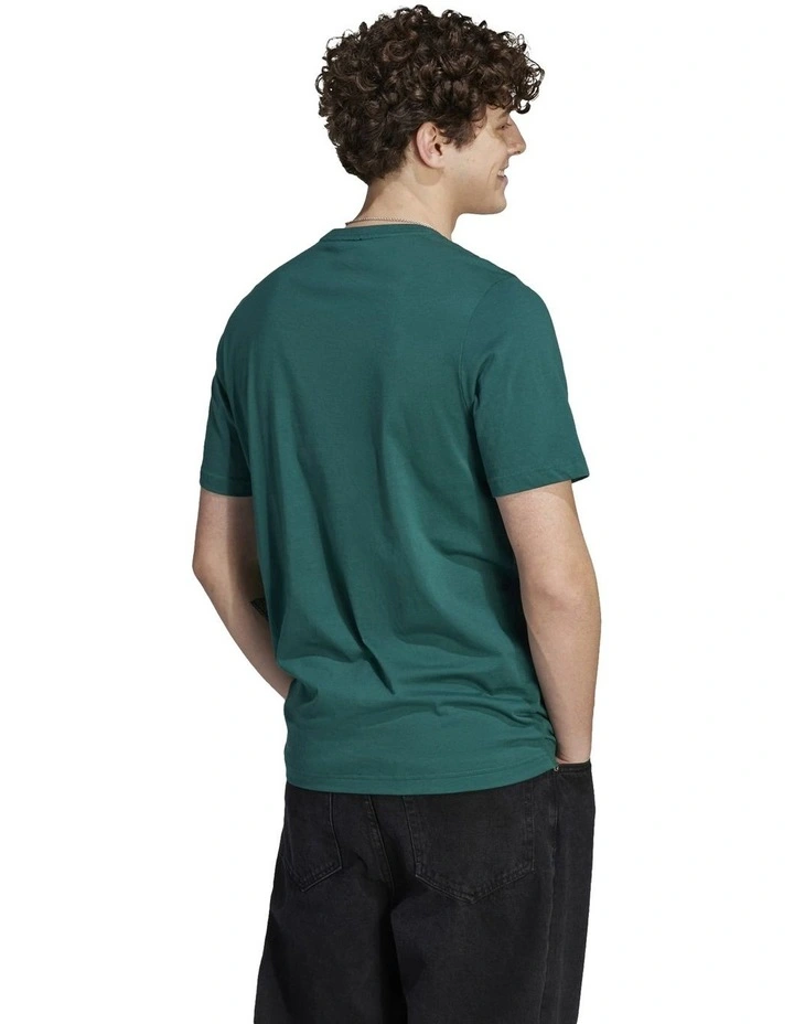 Essentials Single Jersey Embroidered Small Logo T-shirt in Collegiate Green image 2