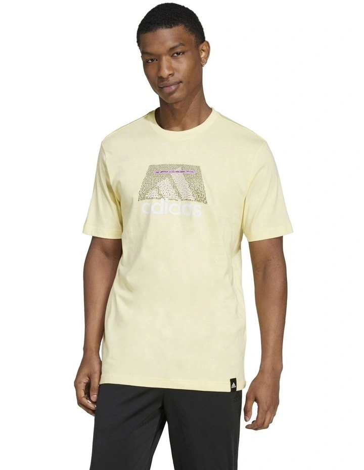 Codes Badge Graphic T Shirt in Yellow image 1