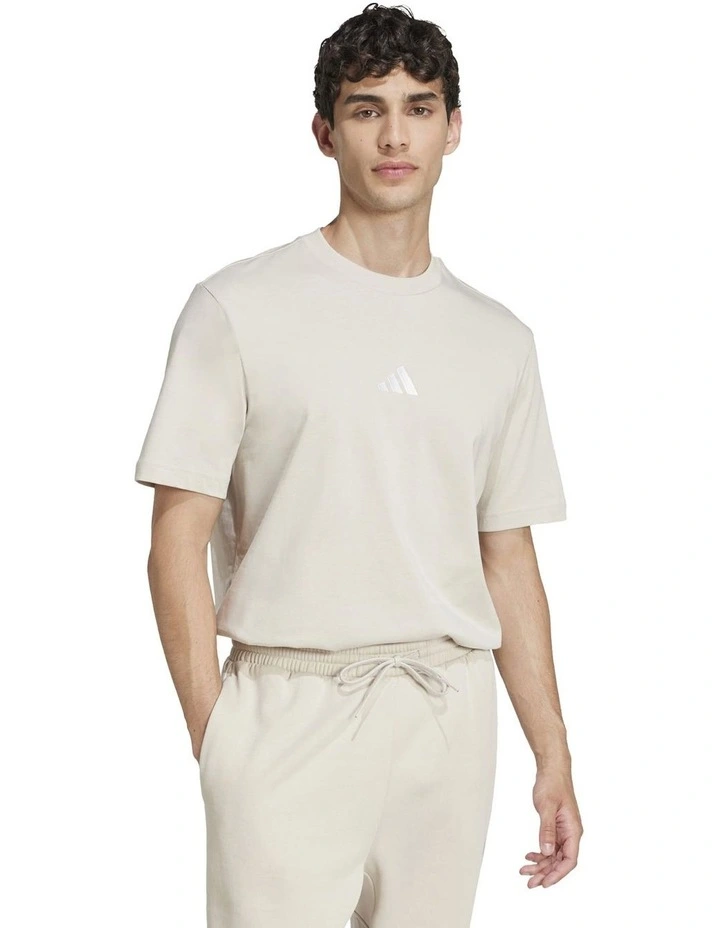 Essentials Small Logo Single Jersey T-shirt in Wonder Alumina image 1