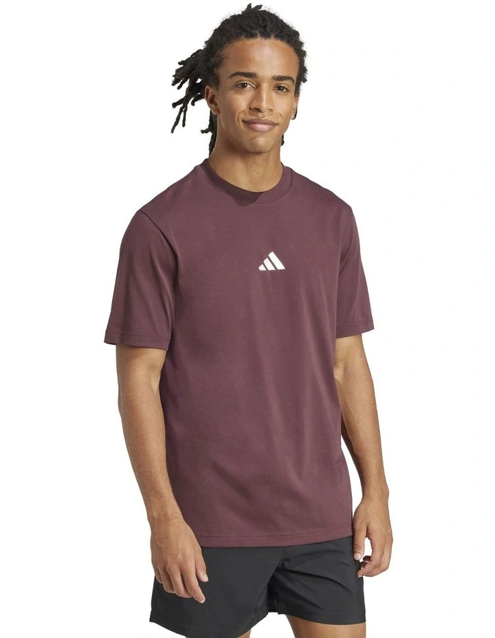 Essentials Small Logo Single Jersey T-shirt in Aurora Ruby image 5
