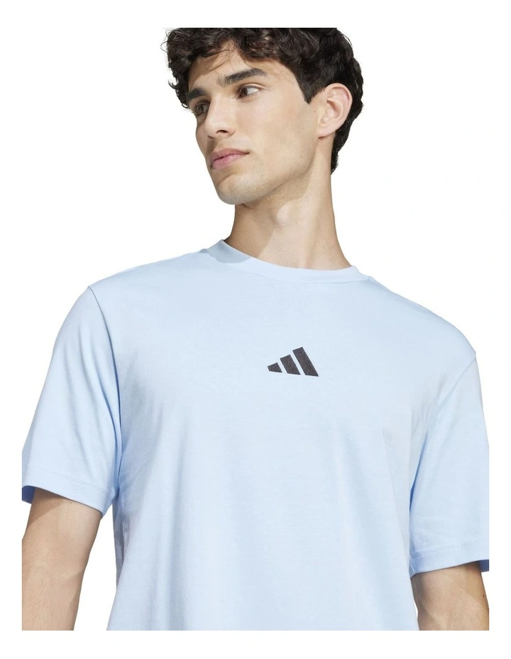 Essentials Small Logo Single Jersey T-shirt in Glow Blue image 4