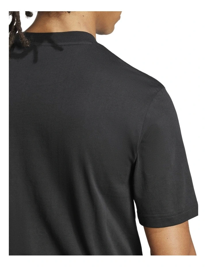 Essentials Small Logo Single Jersey T-Shirt in Black image 5