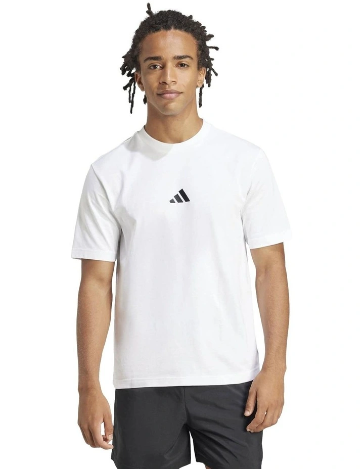 Essentials Small Logo Single Jersey T-shirt in White image 1