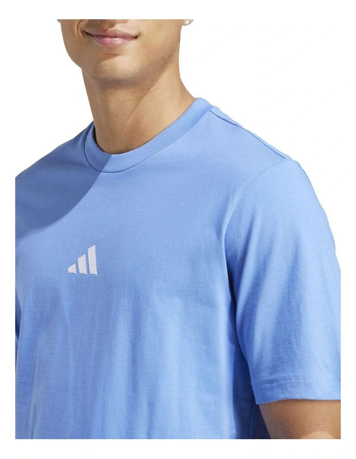 Essentials Small Logo Single Jersey T-shirt in Blue image 4