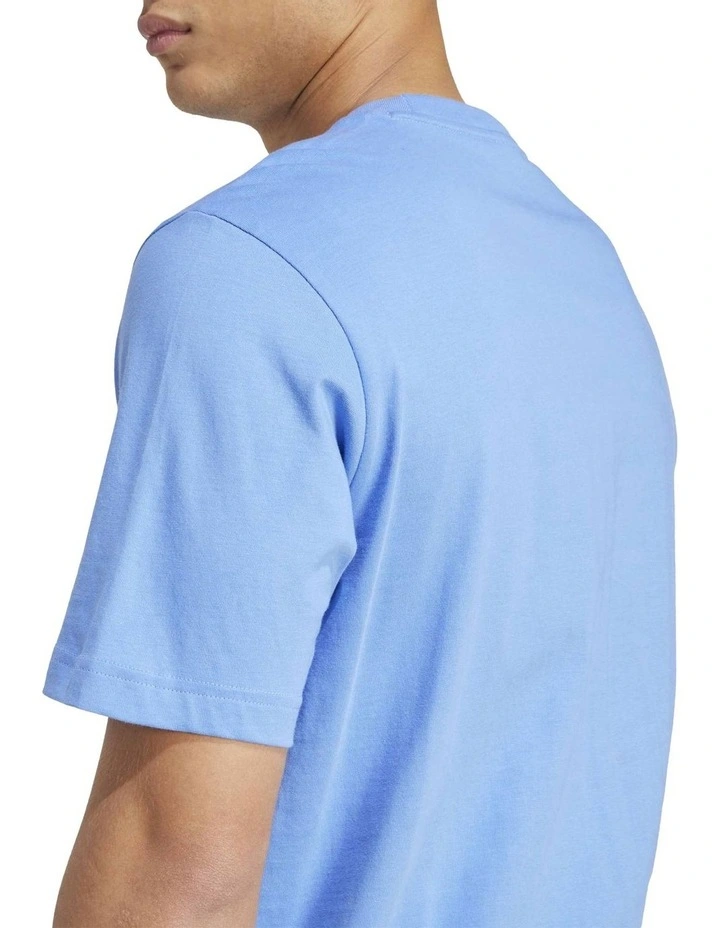 Essentials Small Logo Single Jersey T-shirt in Blue image 5