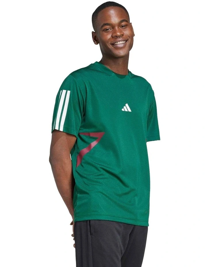 House of Tiro Colourblock Tee in Green image 3