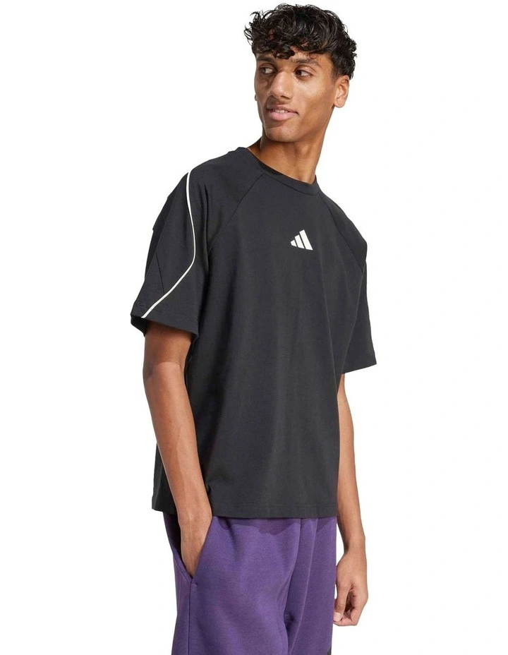Stadium T-shirt in Black/Off White image 3