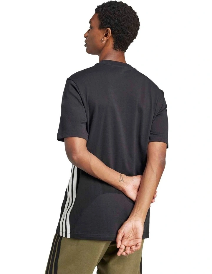 Essentials 3-Stripes Single Jersey T-shirt in Black image 2