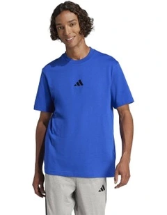 Essentials Small Logo Single Jersey Tee in Blue