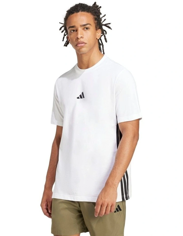Essentials 3-Stripes Single Jersey Tee in Multi image 1