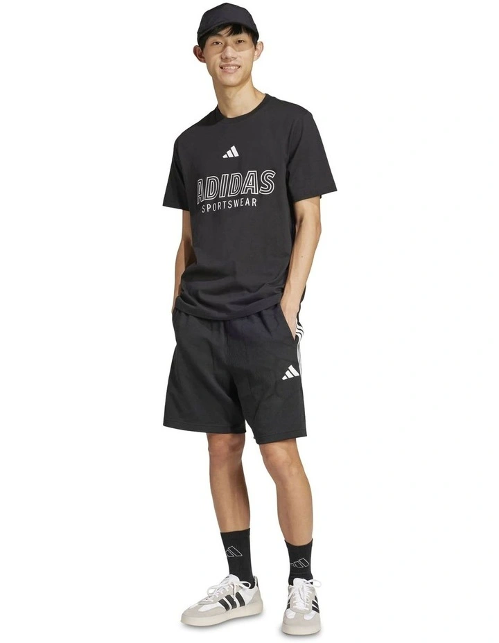 House of Tiro Linear Graphic Tee in Black image 3