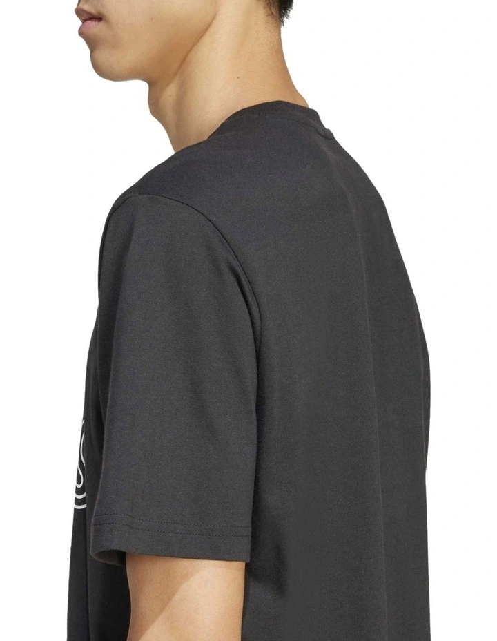 House of Tiro Linear Graphic Tee in Black image 5