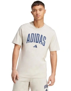 Collegiate Lineage Graphic T-shirt in Beige