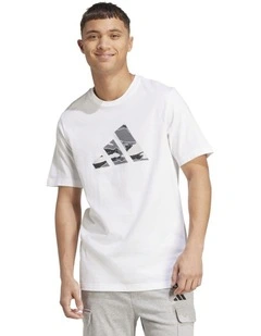 Camo Logo Graphic T-shirt in White