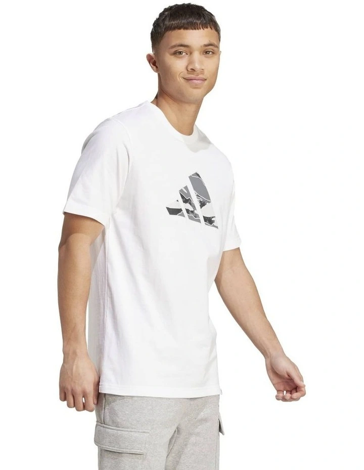 Camo Logo Graphic T-shirt in White image 3