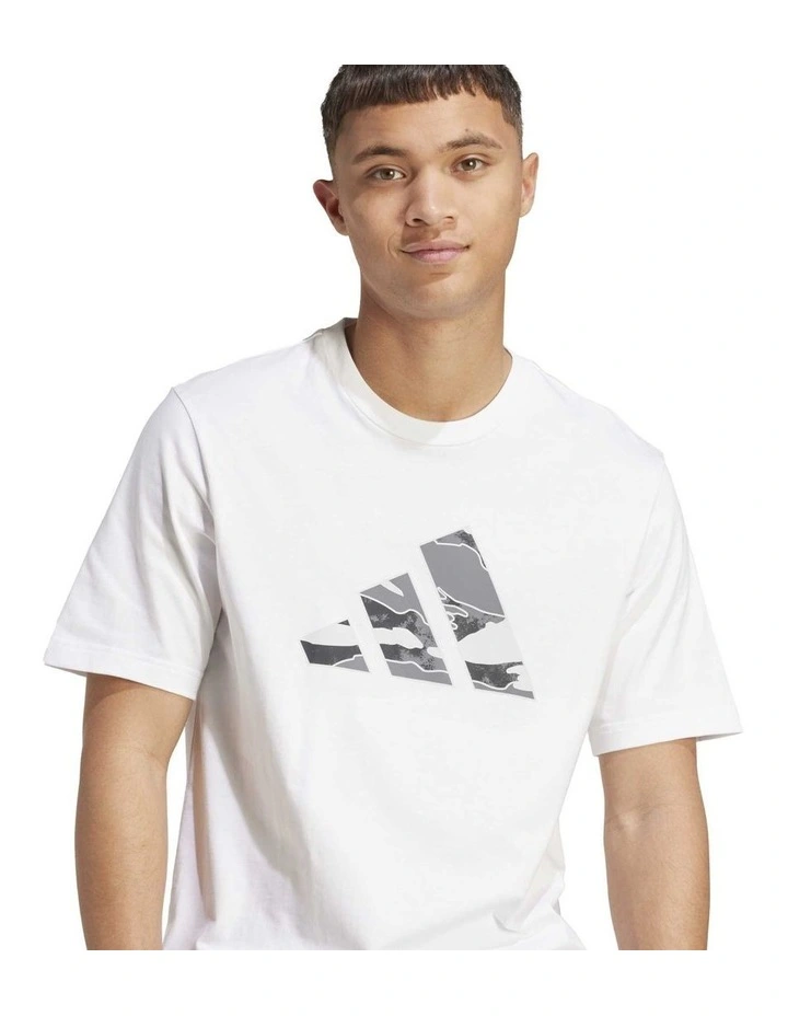 Camo Logo Graphic T-shirt in White image 4