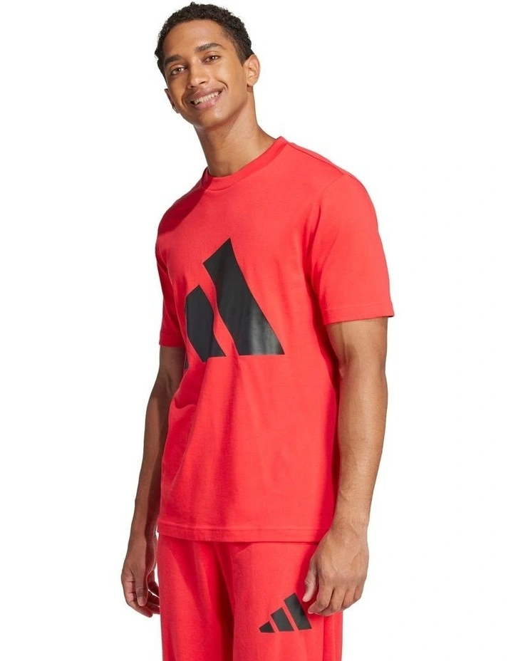 Essentials Big Logo Tee in Red image 3