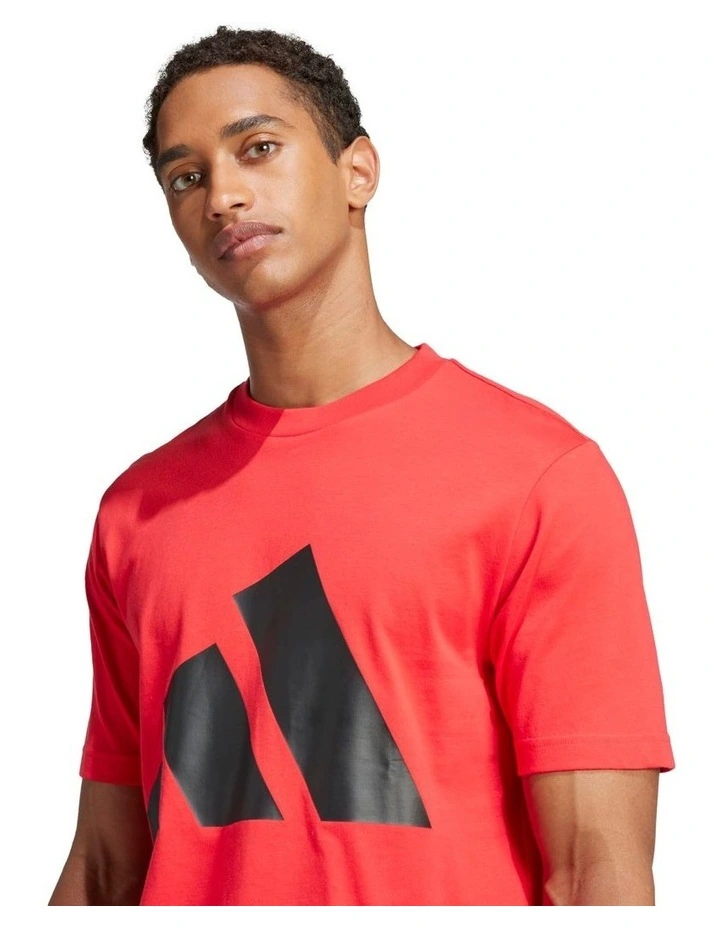 Essentials Big Logo Tee in Red image 4
