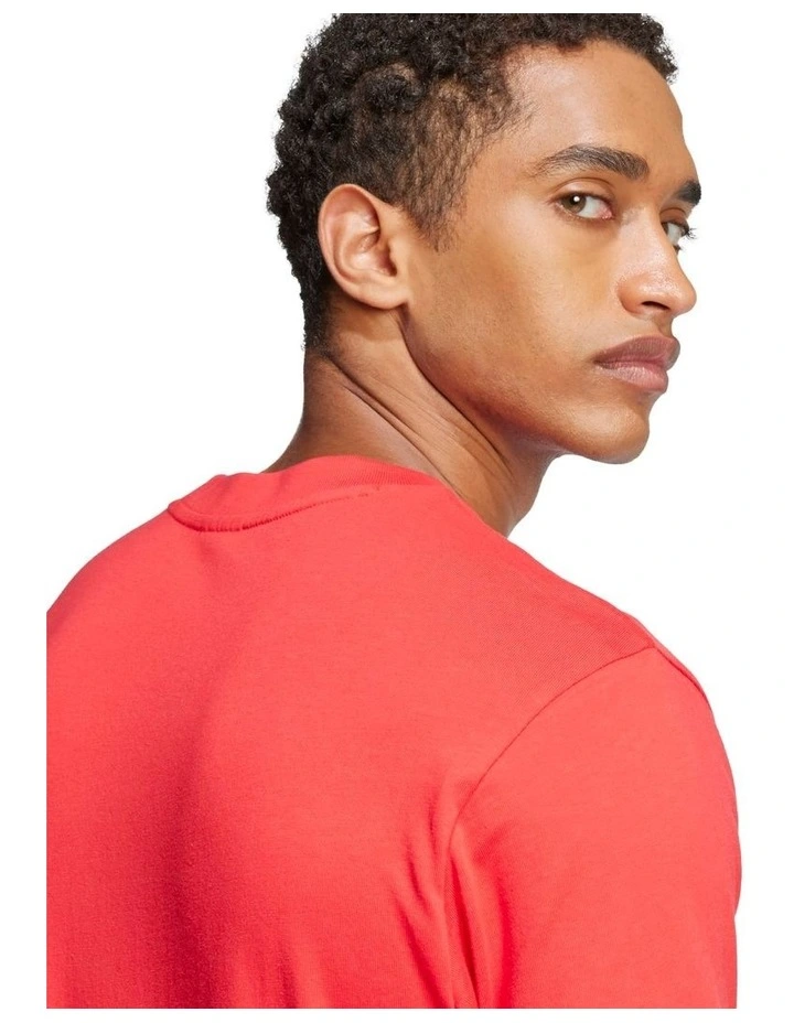 Essentials Big Logo Tee in Red image 5