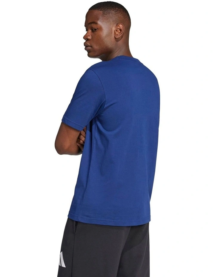 Essentials Big Logo Tee in Blue image 2