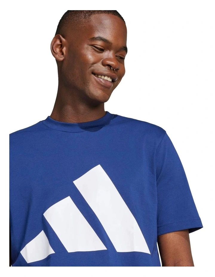 Essentials Big Logo Tee in Blue image 4