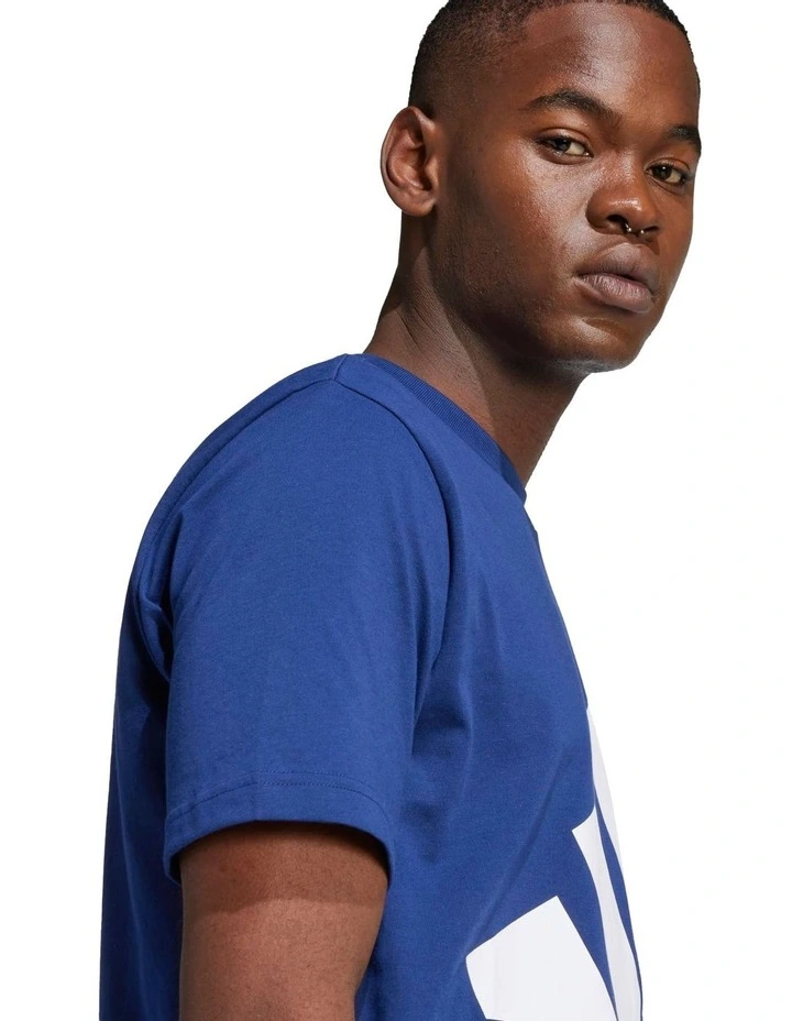 Essentials Big Logo Tee in Blue image 5