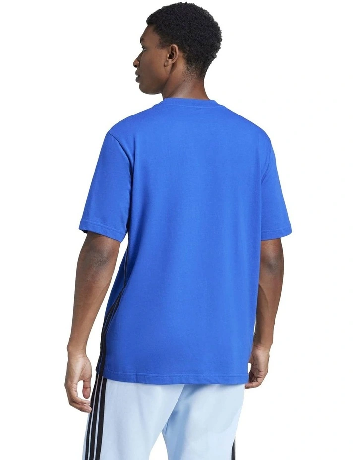 Essentials 3-Stripes Single Jersey T-shirt in Blue image 2