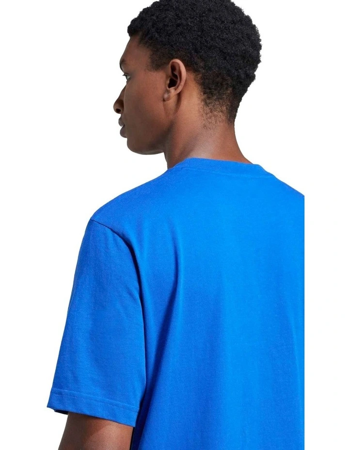 Essentials 3-Stripes Single Jersey T-shirt in Blue image 5